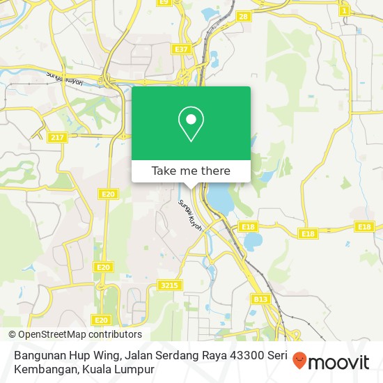 Bangunan Hup Wing, Jalan Serdang Raya 43300 Seri Kembangan map