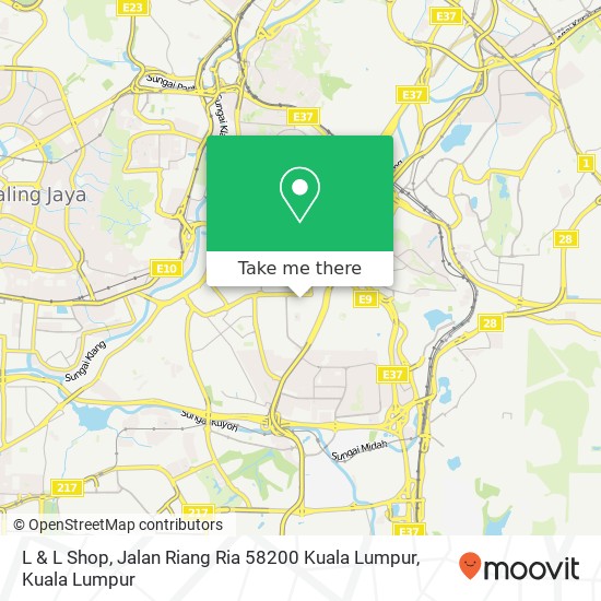 Peta L & L Shop, Jalan Riang Ria 58200 Kuala Lumpur