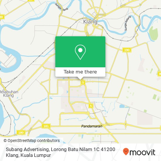 Subang Advertising, Lorong Batu Nilam 1C 41200 Klang map
