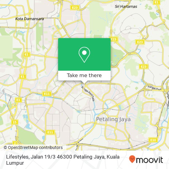 Lifestyles, Jalan 19 / 3 46300 Petaling Jaya map