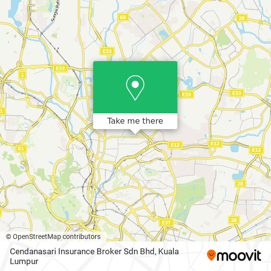 Peta Cendanasari Insurance Broker Sdn Bhd