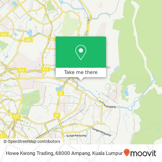 Peta Howe Kwong Trading, 68000 Ampang