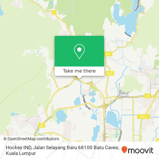 Peta Hockey IND, Jalan Selayang Baru 68100 Batu Caves