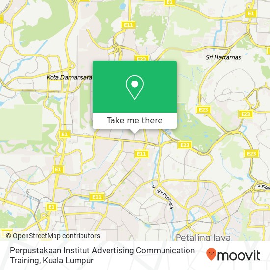 Perpustakaan Institut Advertising Communication Training map