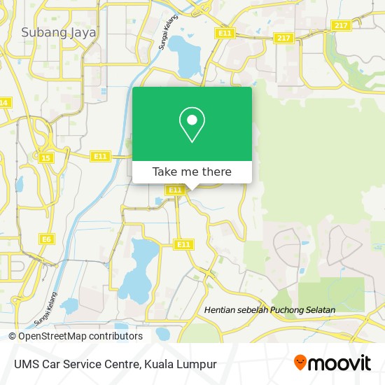 UMS Car Service Centre map