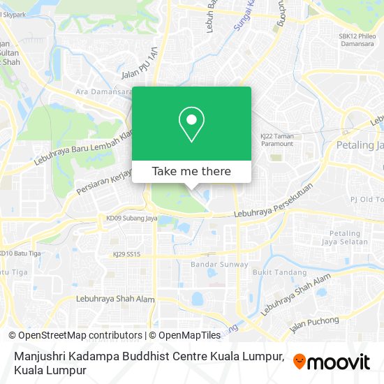 Manjushri Kadampa Buddhist Centre Kuala Lumpur map