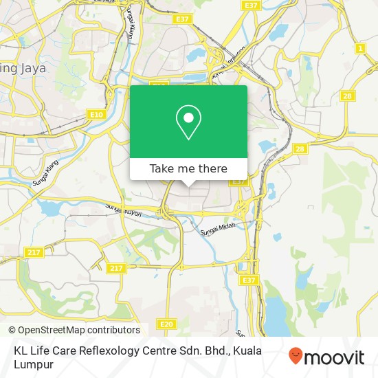 Peta KL Life Care Reflexology Centre Sdn. Bhd.