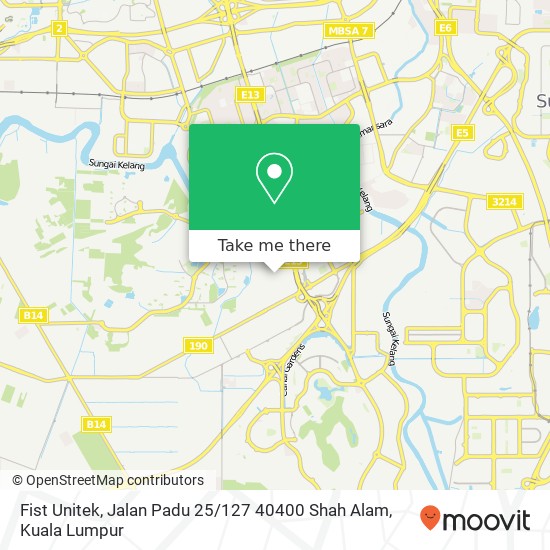 Peta Fist Unitek, Jalan Padu 25 / 127 40400 Shah Alam