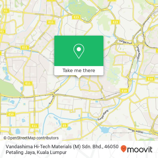 Peta Vandashima Hi-Tech Materials (M) Sdn. Bhd., 46050 Petaling Jaya