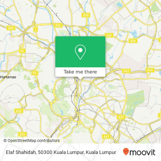 Peta Elaf Shahidah, 50300 Kuala Lumpur