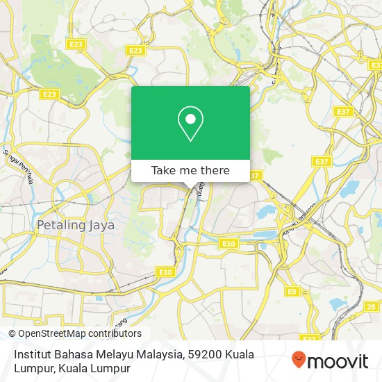 Peta Institut Bahasa Melayu Malaysia, 59200 Kuala Lumpur