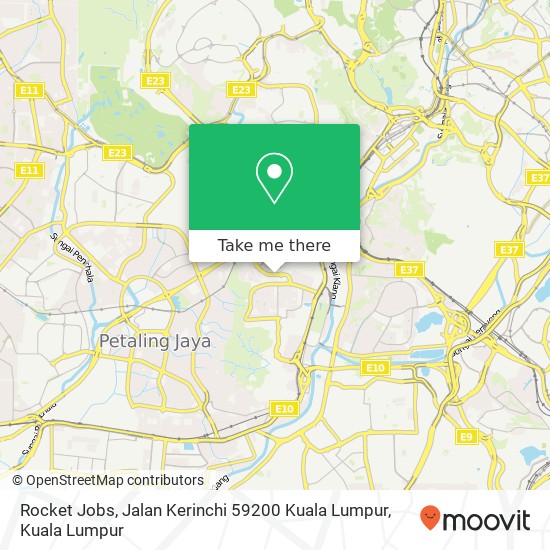 Peta Rocket Jobs, Jalan Kerinchi 59200 Kuala Lumpur