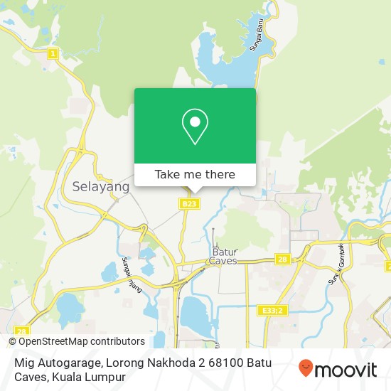 Peta Mig Autogarage, Lorong Nakhoda 2 68100 Batu Caves