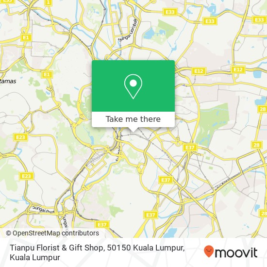 Peta Tianpu Florist & Gift Shop, 50150 Kuala Lumpur