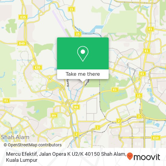 Mercu Efektif, Jalan Opera K U2 / K 40150 Shah Alam map