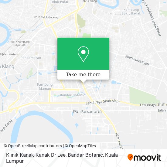 Klinik Kanak-Kanak Dr Lee, Bandar Botanic map