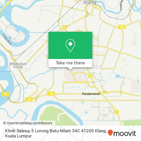 Klinik Selesa, 5 Lorong Batu Nilam 34C 41200 Klang map