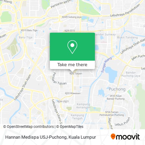 Hannan Medispa USJ-Puchong map