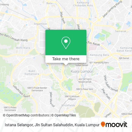 Peta Istana Selangor, Jln Sultan Salahuddin