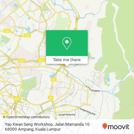 Yap Kwan Seng Workshop, Jalan Mamanda 10 68000 Ampang map