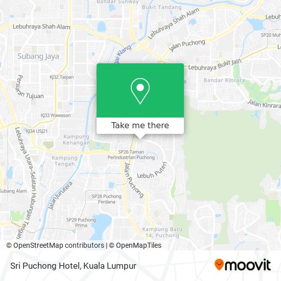 Peta Sri Puchong Hotel