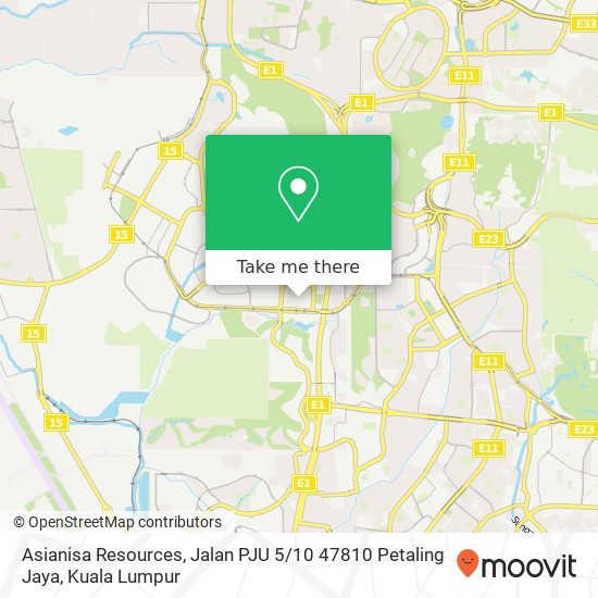 Asianisa Resources, Jalan PJU 5 / 10 47810 Petaling Jaya map