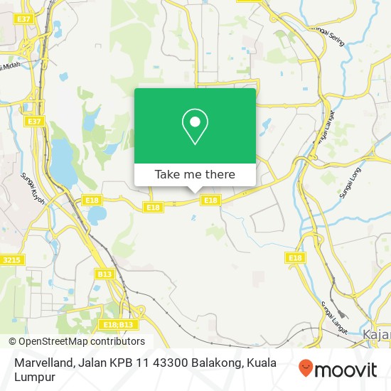 Marvelland, Jalan KPB 11 43300 Balakong map