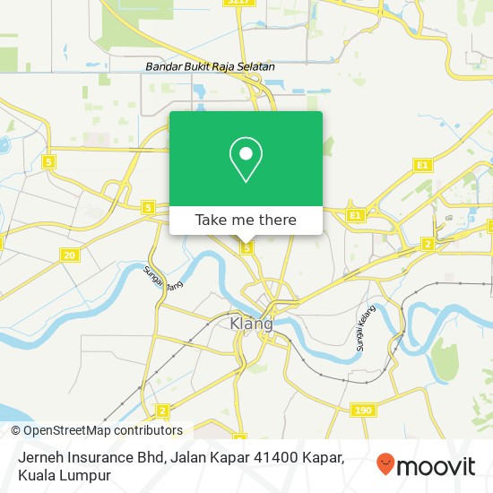 Jerneh Insurance Bhd, Jalan Kapar 41400 Kapar map