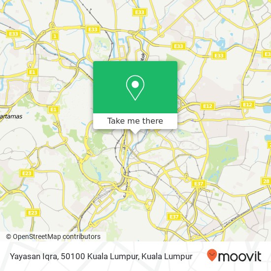 Peta Yayasan Iqra, 50100 Kuala Lumpur