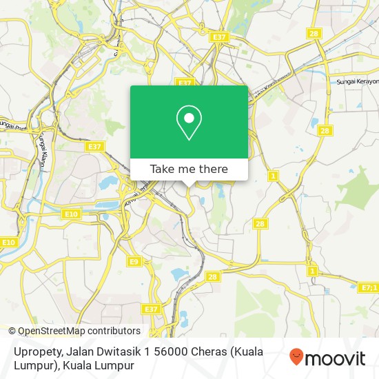 Upropety, Jalan Dwitasik 1 56000 Cheras (Kuala Lumpur) map