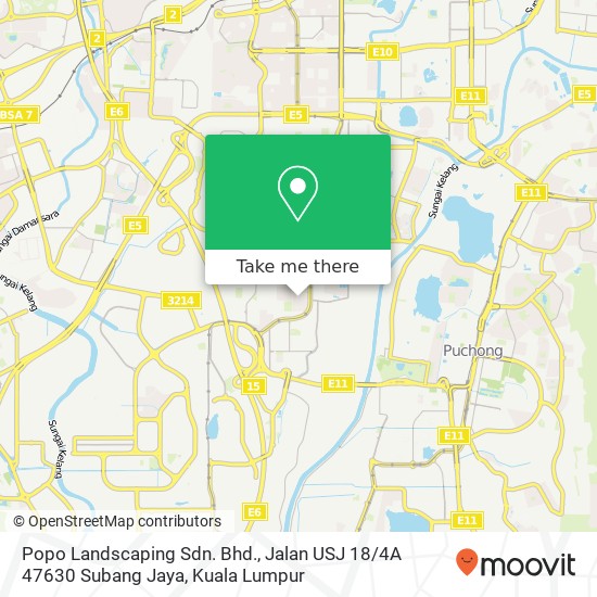 Popo Landscaping Sdn. Bhd., Jalan USJ 18 / 4A 47630 Subang Jaya map