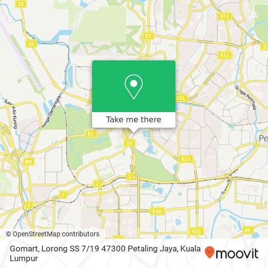 Peta Gomart, Lorong SS 7 / 19 47300 Petaling Jaya