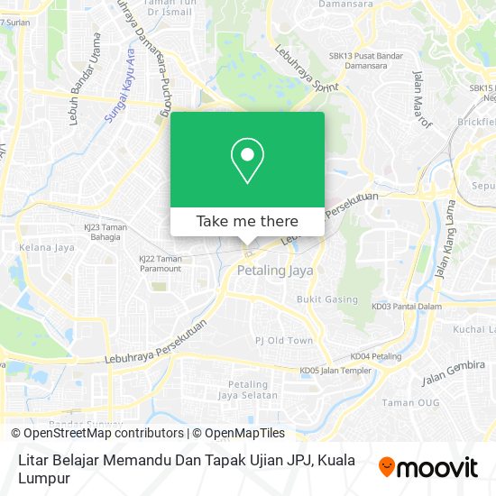 Litar Belajar Memandu Dan Tapak Ujian JPJ map