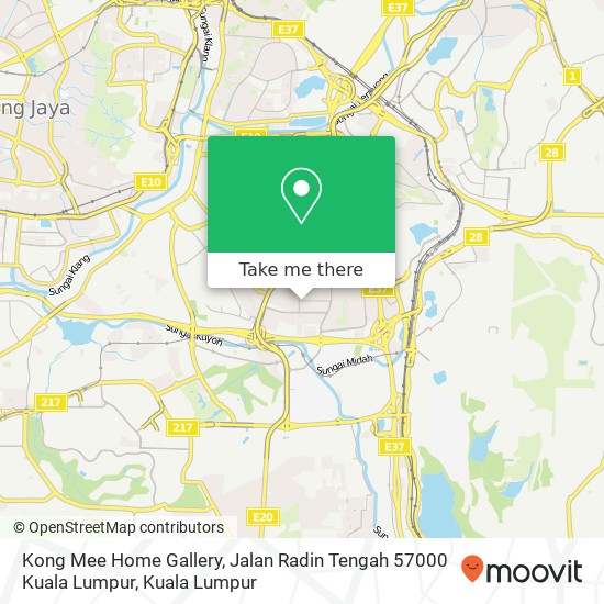 Kong Mee Home Gallery, Jalan Radin Tengah 57000 Kuala Lumpur map