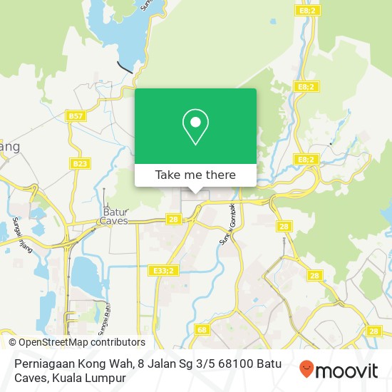 Peta Perniagaan Kong Wah, 8 Jalan Sg 3 / 5 68100 Batu Caves