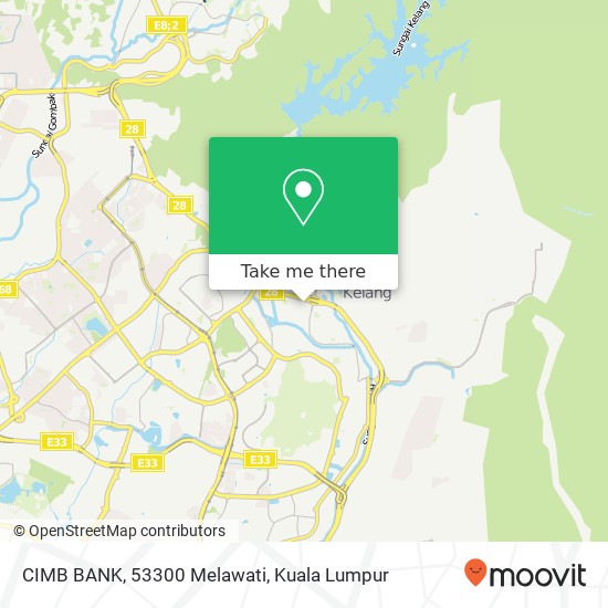 Peta CIMB BANK, 53300 Melawati