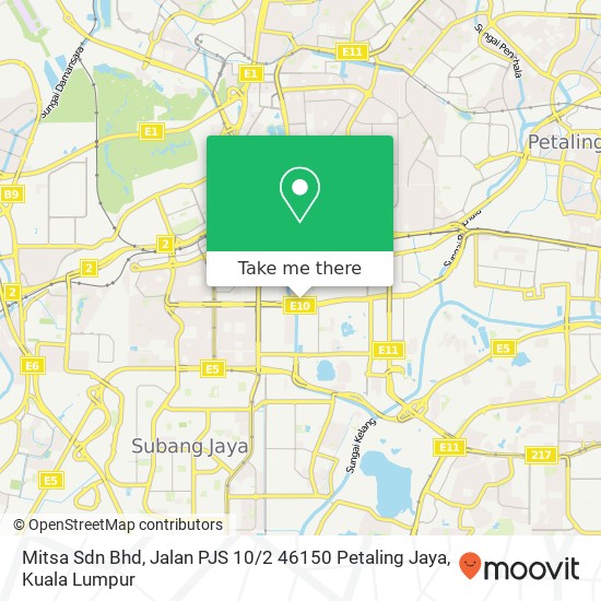 Mitsa Sdn Bhd, Jalan PJS 10 / 2 46150 Petaling Jaya map