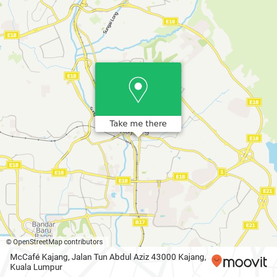 McCafé Kajang, Jalan Tun Abdul Aziz 43000 Kajang map