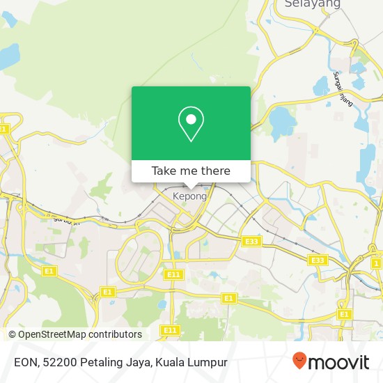 EON, 52200 Petaling Jaya map