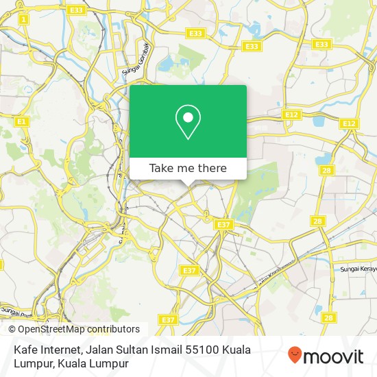Peta Kafe Internet, Jalan Sultan Ismail 55100 Kuala Lumpur