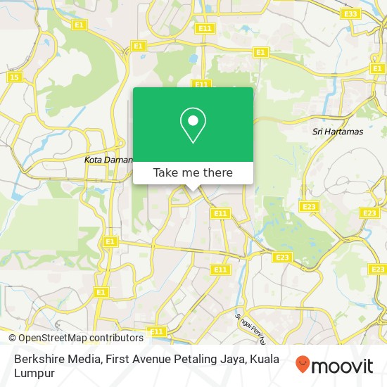 Berkshire Media, First Avenue Petaling Jaya map