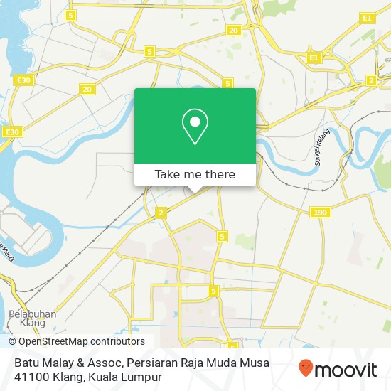 Peta Batu Malay & Assoc, Persiaran Raja Muda Musa 41100 Klang
