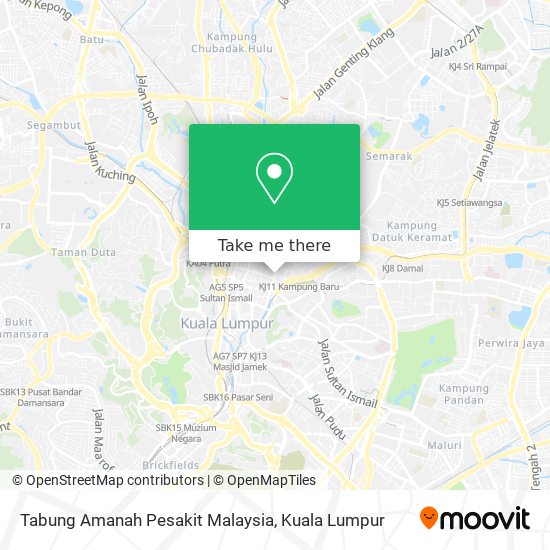 Tabung Amanah Pesakit Malaysia map