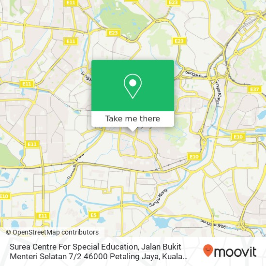 Peta Surea Centre For Special Education, Jalan Bukit Menteri Selatan 7 / 2 46000 Petaling Jaya
