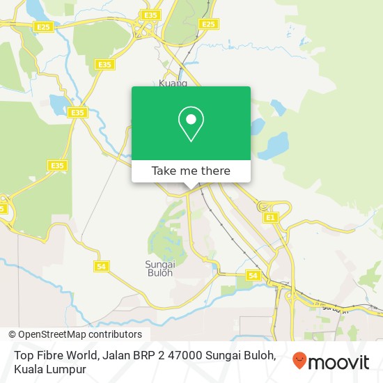 Peta Top Fibre World, Jalan BRP 2 47000 Sungai Buloh