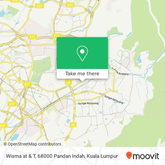 Wisma at & T, 68000 Pandan Indah map