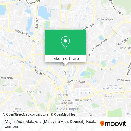 Peta Majlis Aids Malaysia (Malaysia Aids Council)