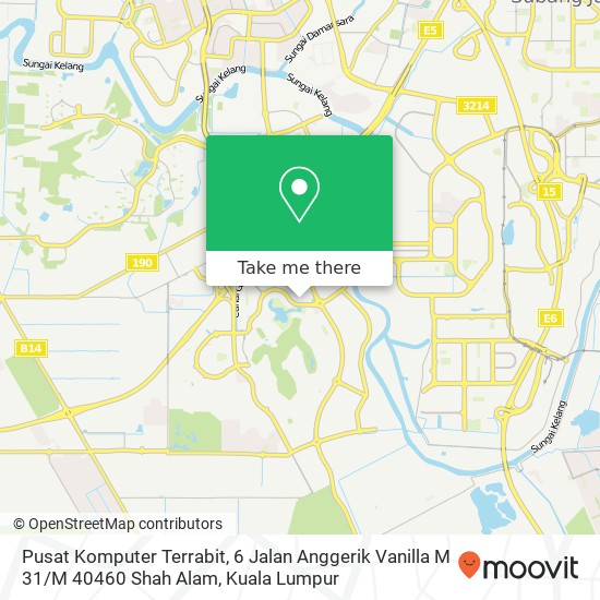 Peta Pusat Komputer Terrabit, 6 Jalan Anggerik Vanilla M 31 / M 40460 Shah Alam