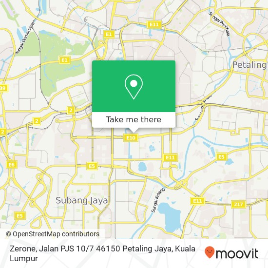 Peta Zerone, Jalan PJS 10 / 7 46150 Petaling Jaya