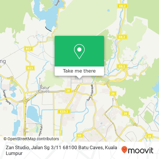 Peta Zan Studio, Jalan Sg 3 / 11 68100 Batu Caves